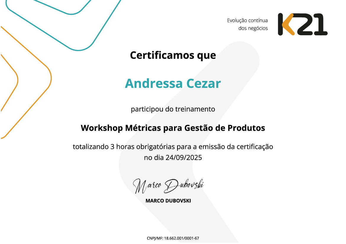 Certificado K21